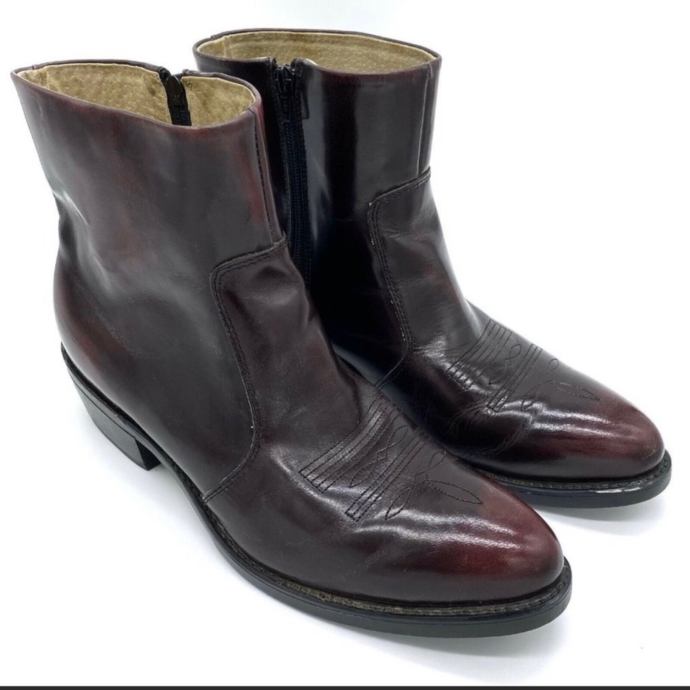 Durango black cherry zipper boots